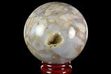 Polished Brecciated Agate Sphere - Madagascar #140967-1